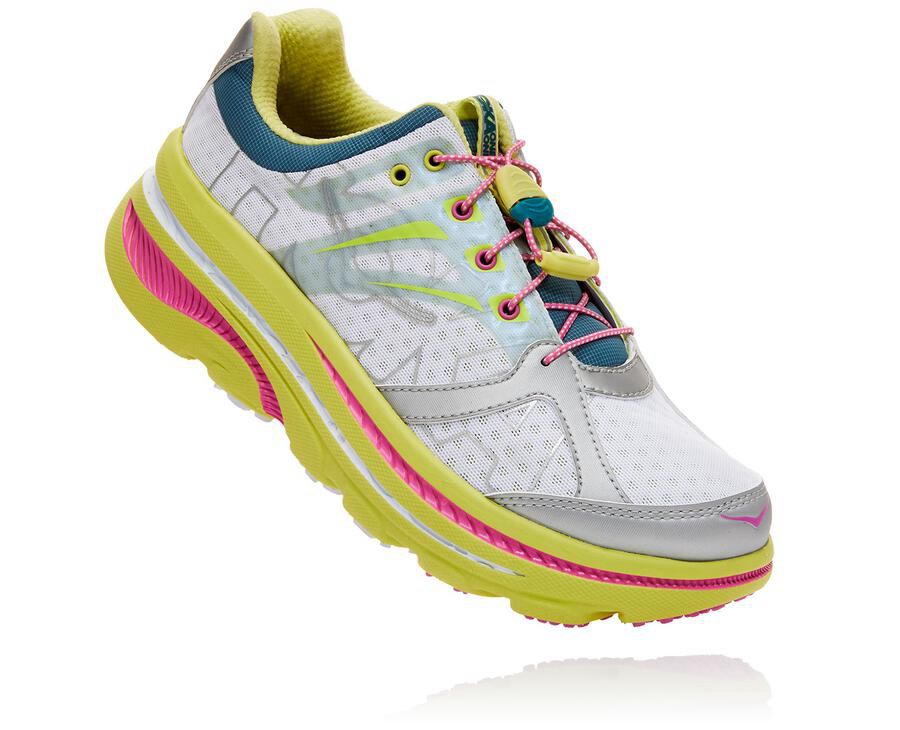 Running Shoes Womens - Hoka One One OV X Bondi B - White - XQZVYMH-23